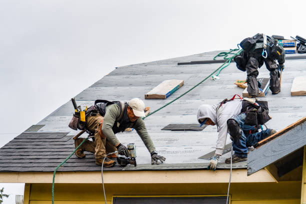 Professional Gutter Installation technician working in Windham, OH